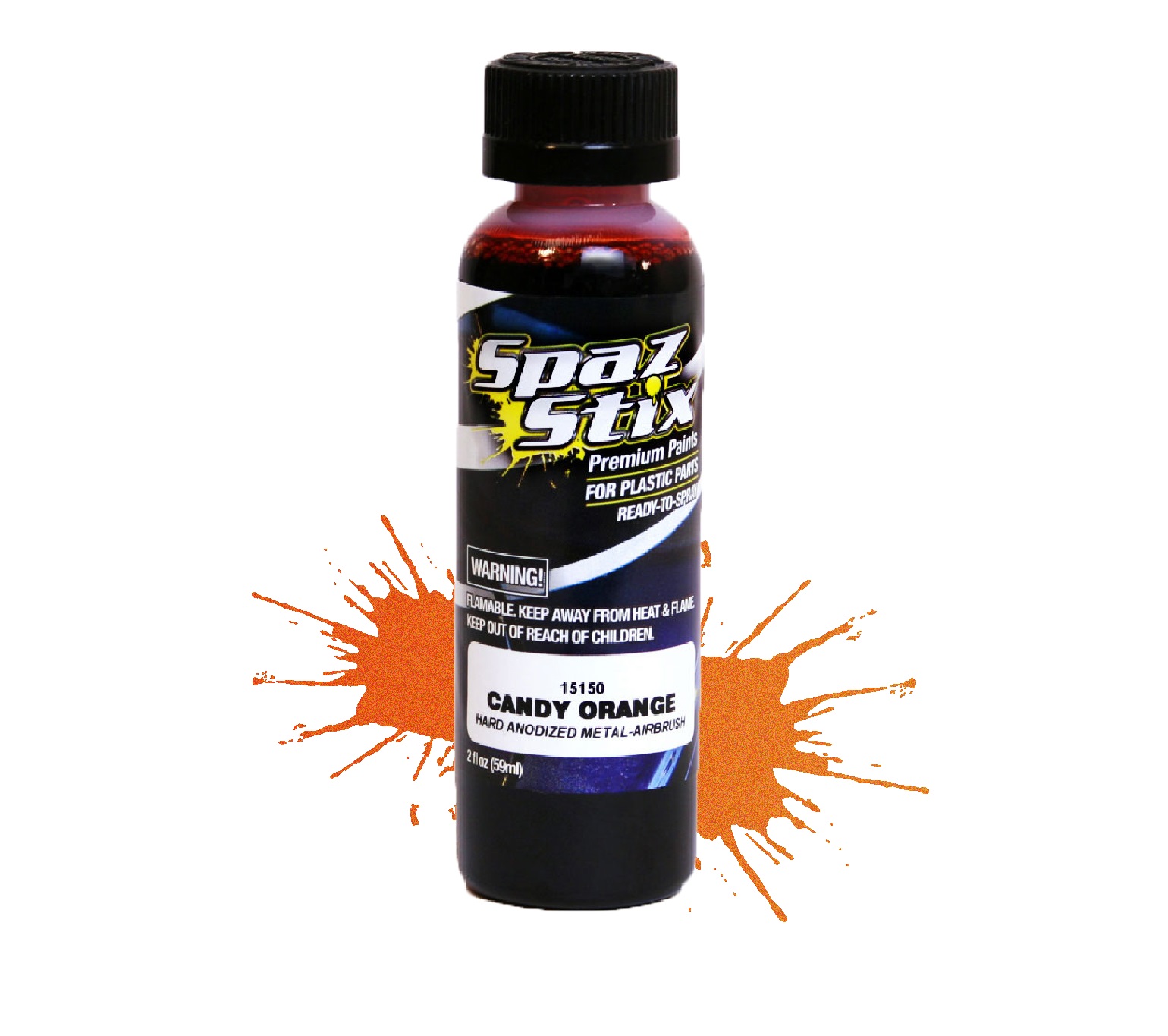 Candy Orange Hard Anodized Metal Airbrush 2oz 15150