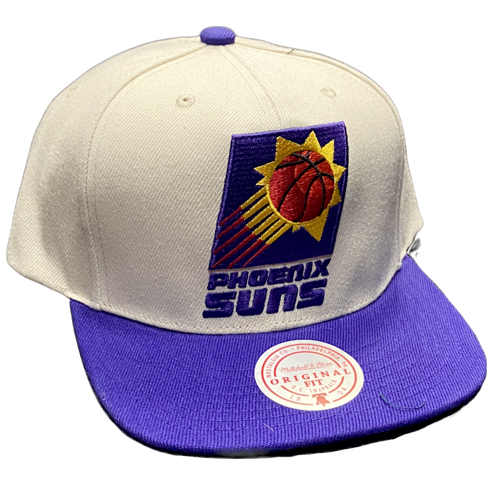 Phoenix Suns Cream/Purple Mitchell and Ness Snapback Hat