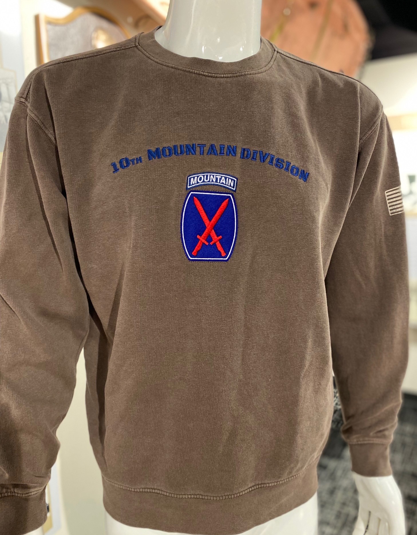 10th Mountain Division Tan Sweatshirt