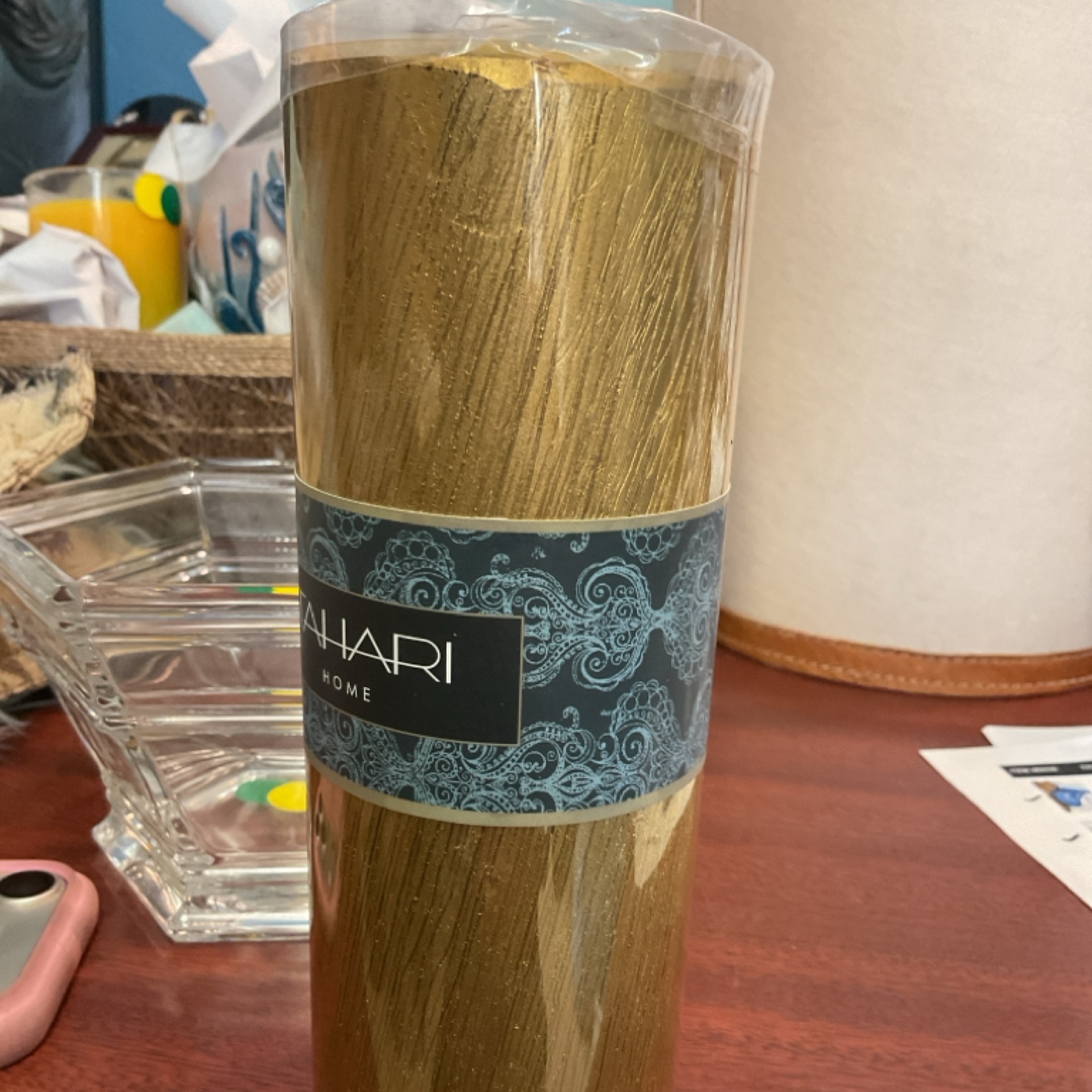 Gold Pillar Candle