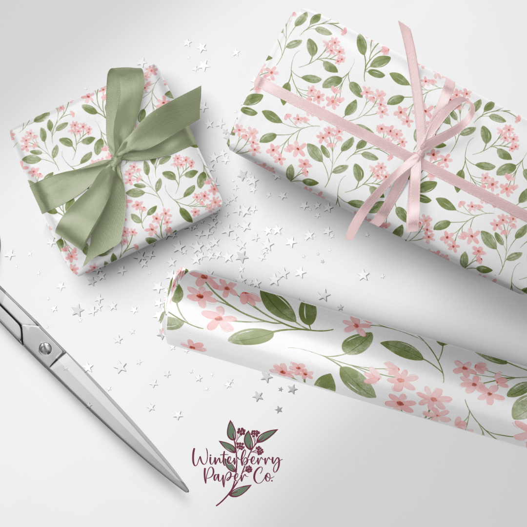 Wrapping Paper - Floral Garden Wrapping Paper Roll