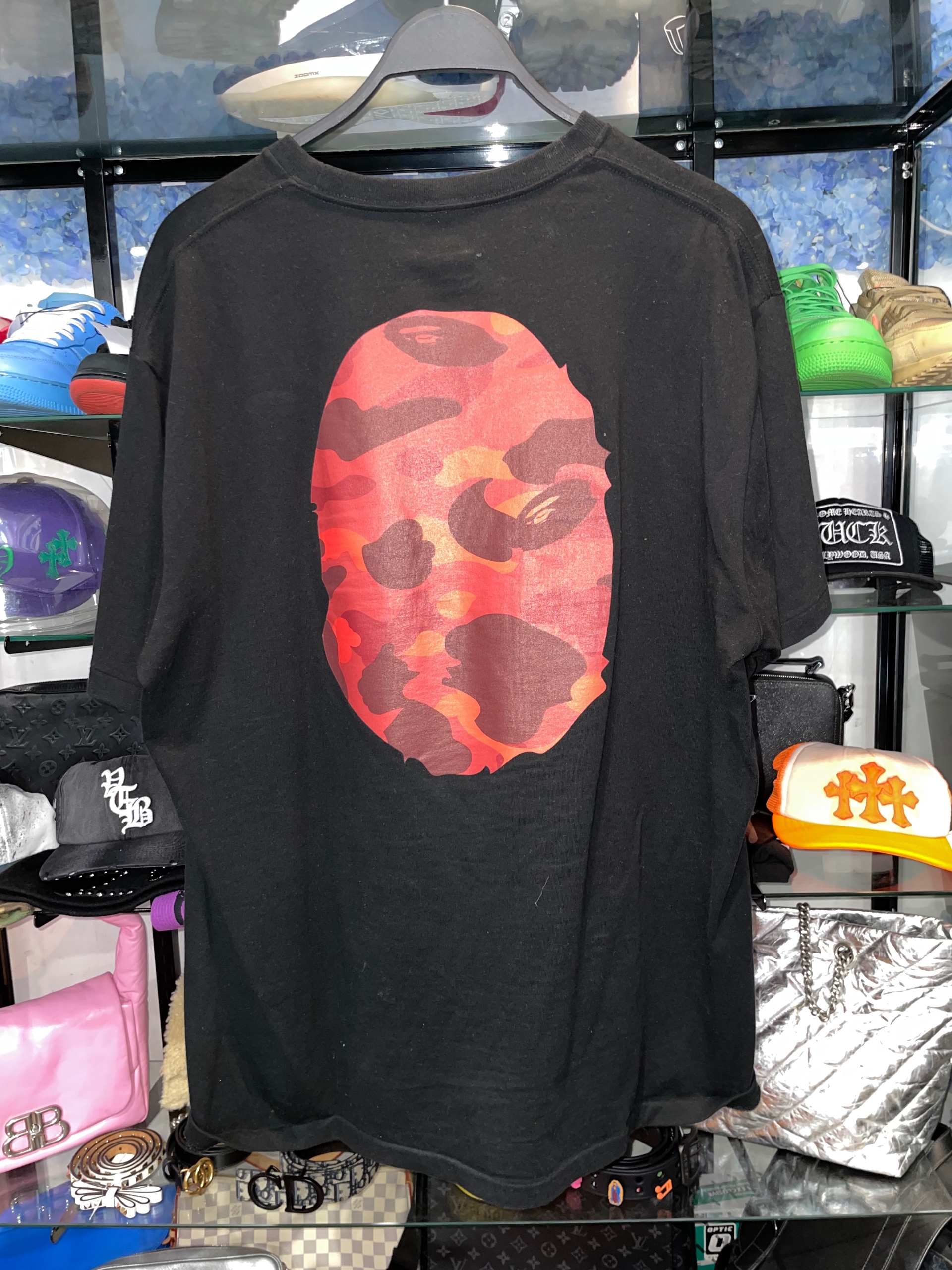 BAPE Color Camo Big Ape Head T-Shirt Black Red | A Bathing Ape 2XL, size 2XL, preowned condition — photo 2 of 2