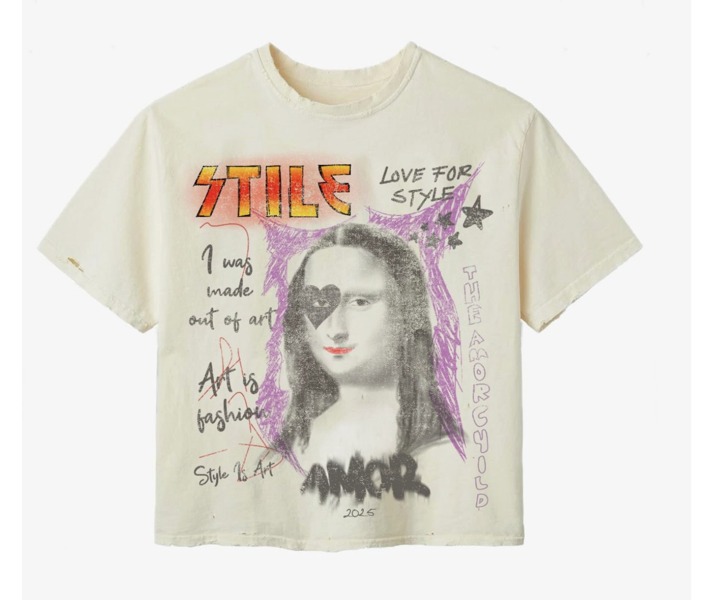 STILE DE AMOR GALLERIA (CREAM MONALISA TEE (Cream-Monalisa-Tee)