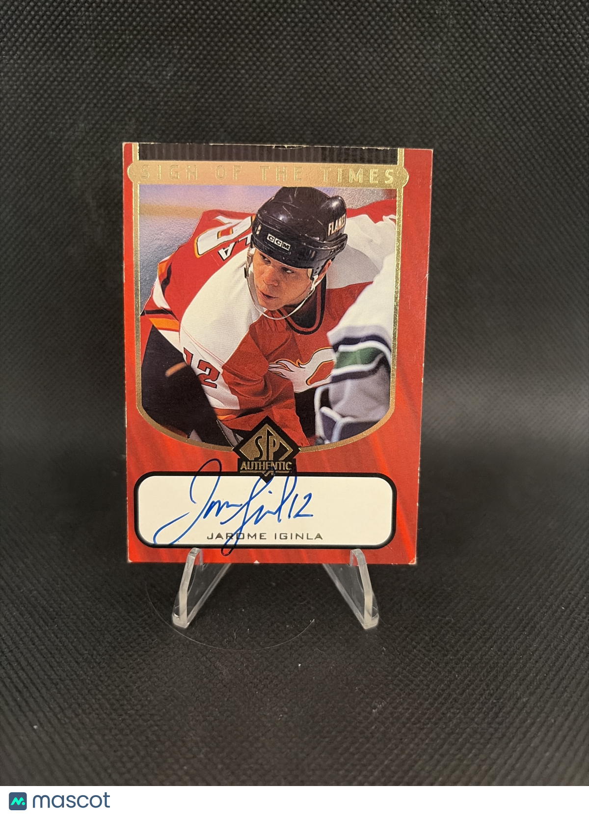 1998 Upper Deck SP Authentic Sign of the Times Jarome Iginla Auto (Damaged)