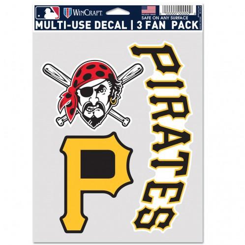 Pittsburgh Pirates Multi Use 3 Pack Fan Decals