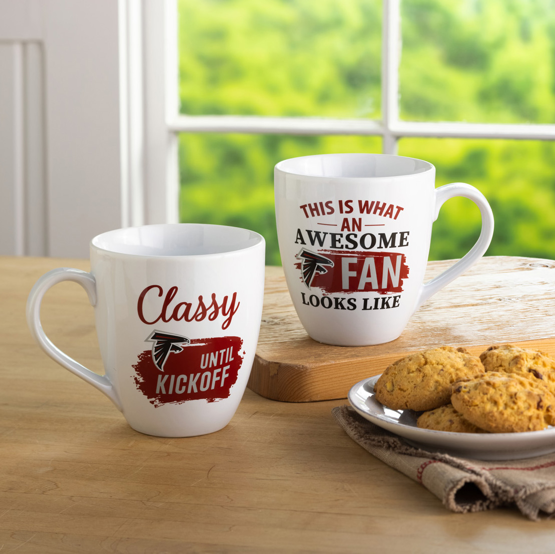 Atlanta Falcons Ceramic Coffee Mug Set with Box 17oz Each