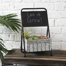 Chalkboard Stand Planter, 10”