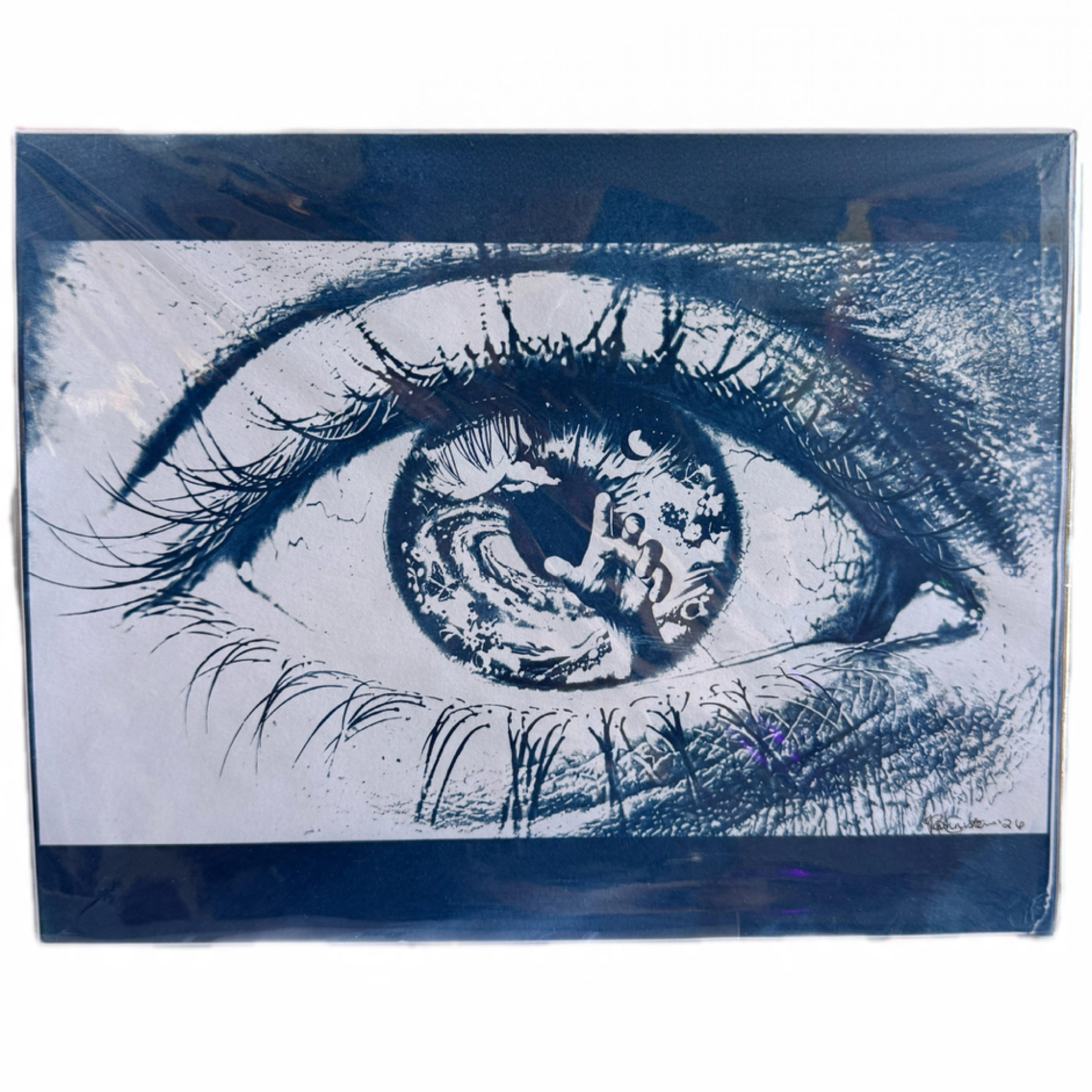 ‘Soul Contract I. The Invitation’ (8.5x11) Original Cyanotype x Portal Pursuit
