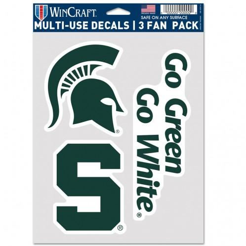 Michigan State Spartans Multi Use 3 Pack Fan Decals