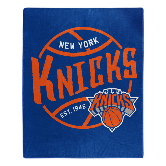 New York Knicks Raschel Blacktop Design Blanket 50x60