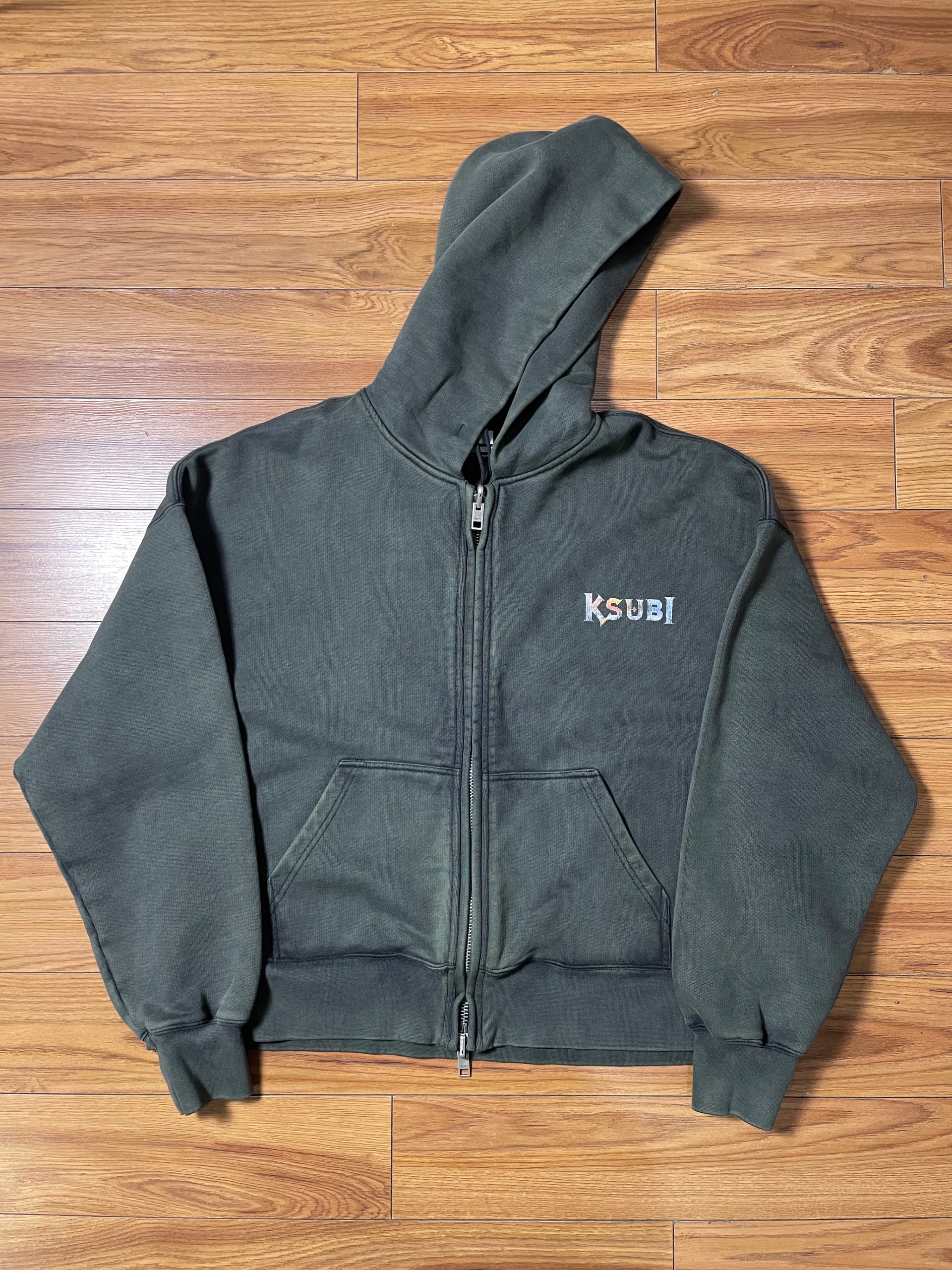 Ksubi Death Snake Halen Zip Hoodie Ash Black  ( NEW )