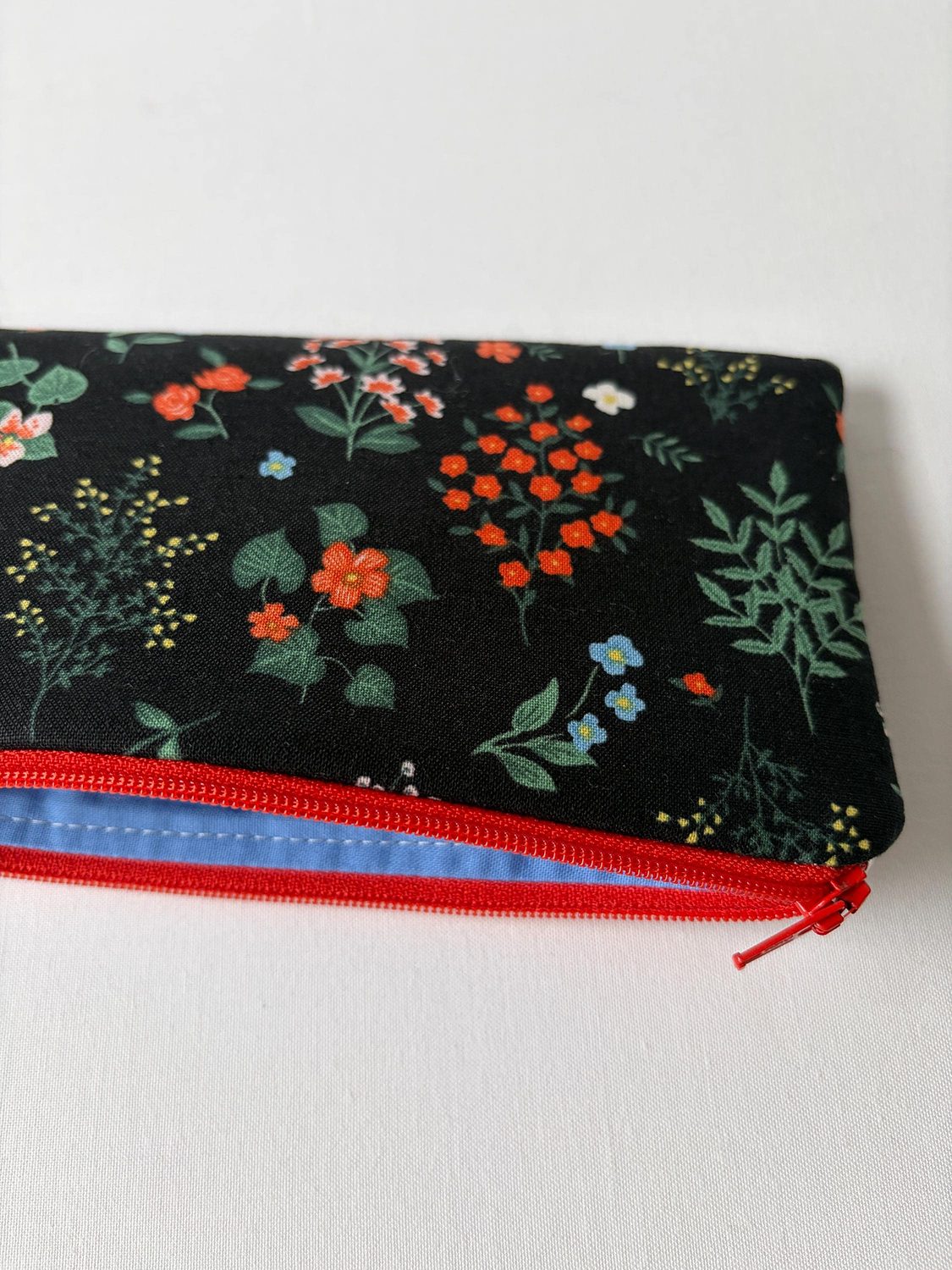 Pencil Pouch – Wildflowers on Black, photo 5 of 5