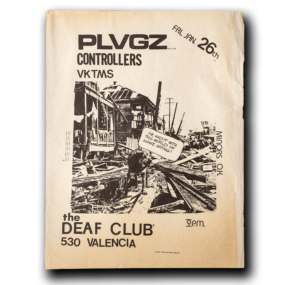 PLVGZ -- The Deaf Club [Handbill]