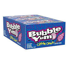 Bubble Yum Cotton Candy 18 Count 5 Piece Packages Tray