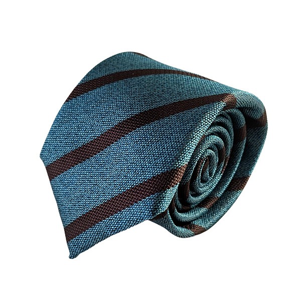 150 X 7 Cm Green Black Diagonal Stripe Tie