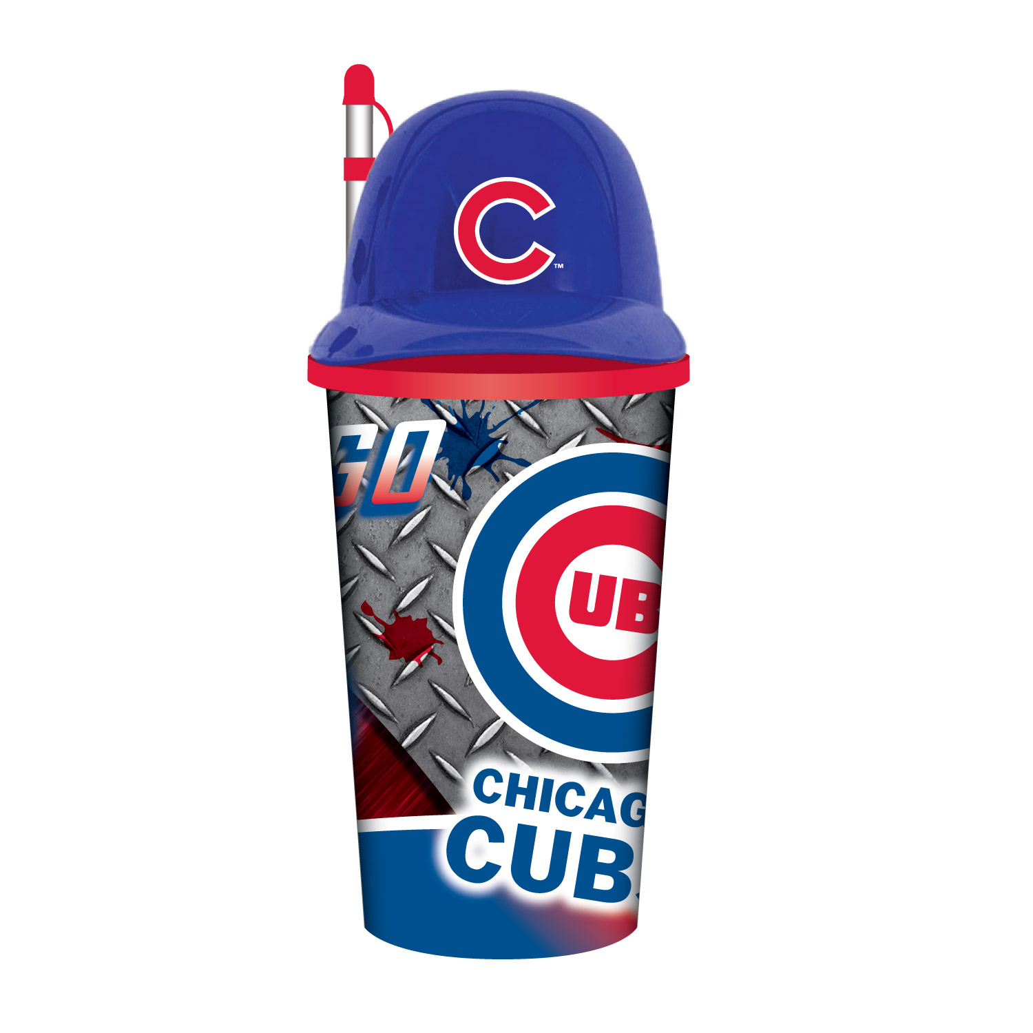 Chicago Cubs Helmet Cup with Straw 32oz
