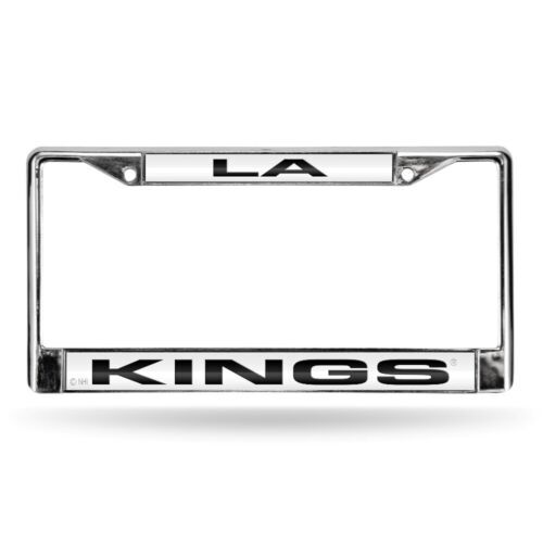 Los Angeles Kings White Laser Chrome License Plate Frame