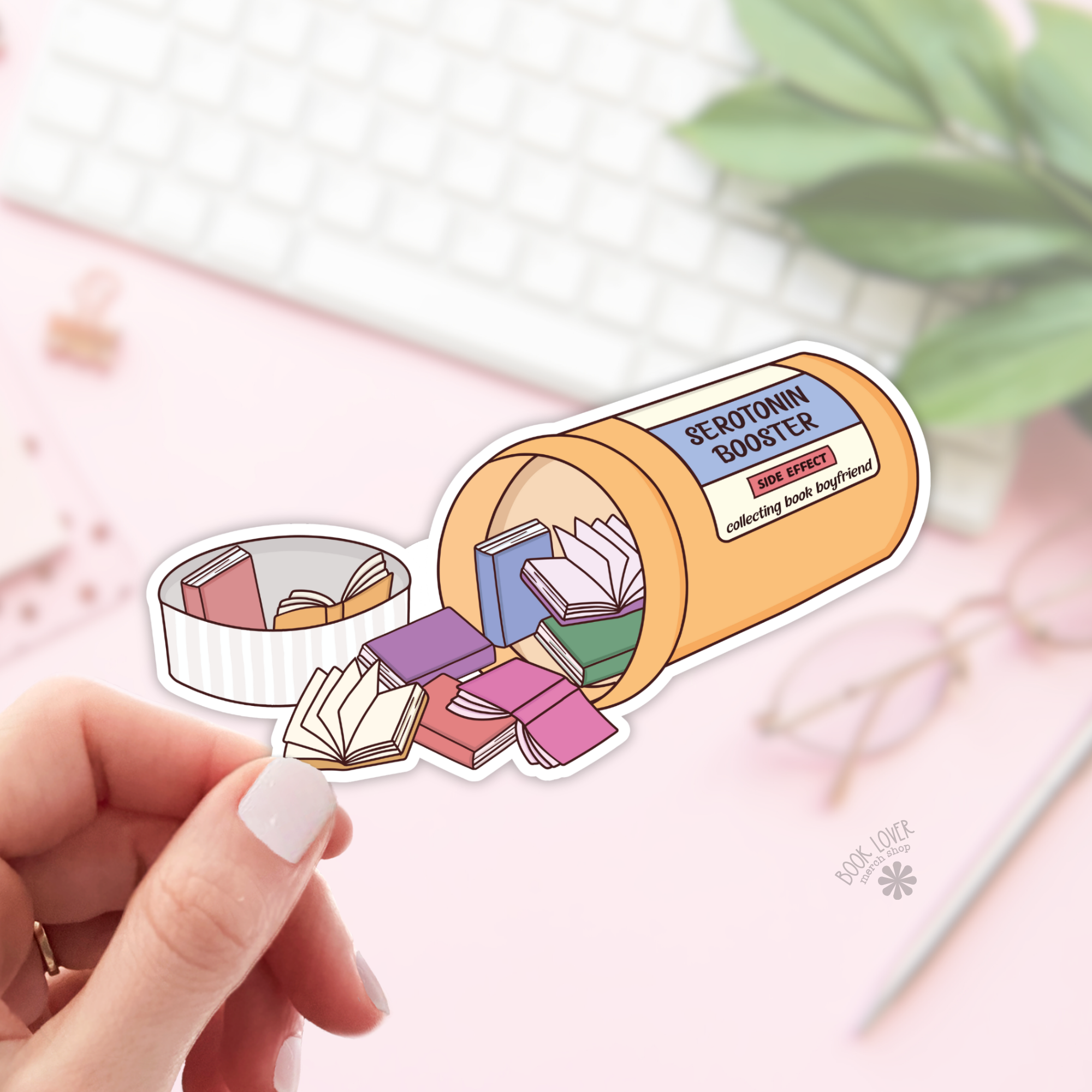 Serotonin Booster Stickers / Bookish Stickers / Book Lover: 2''