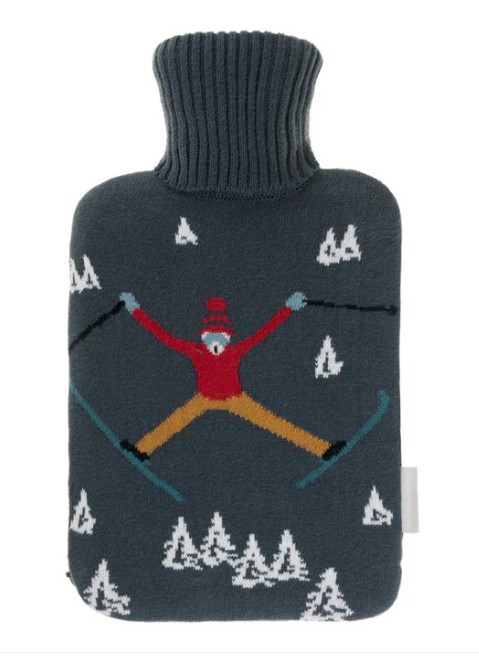 Skiing Hot Water Bottle by Sophie Allport