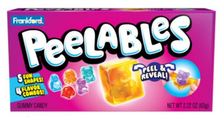 Frankford Peelables Gummy Candy Theater Box 2.22oz 12ct