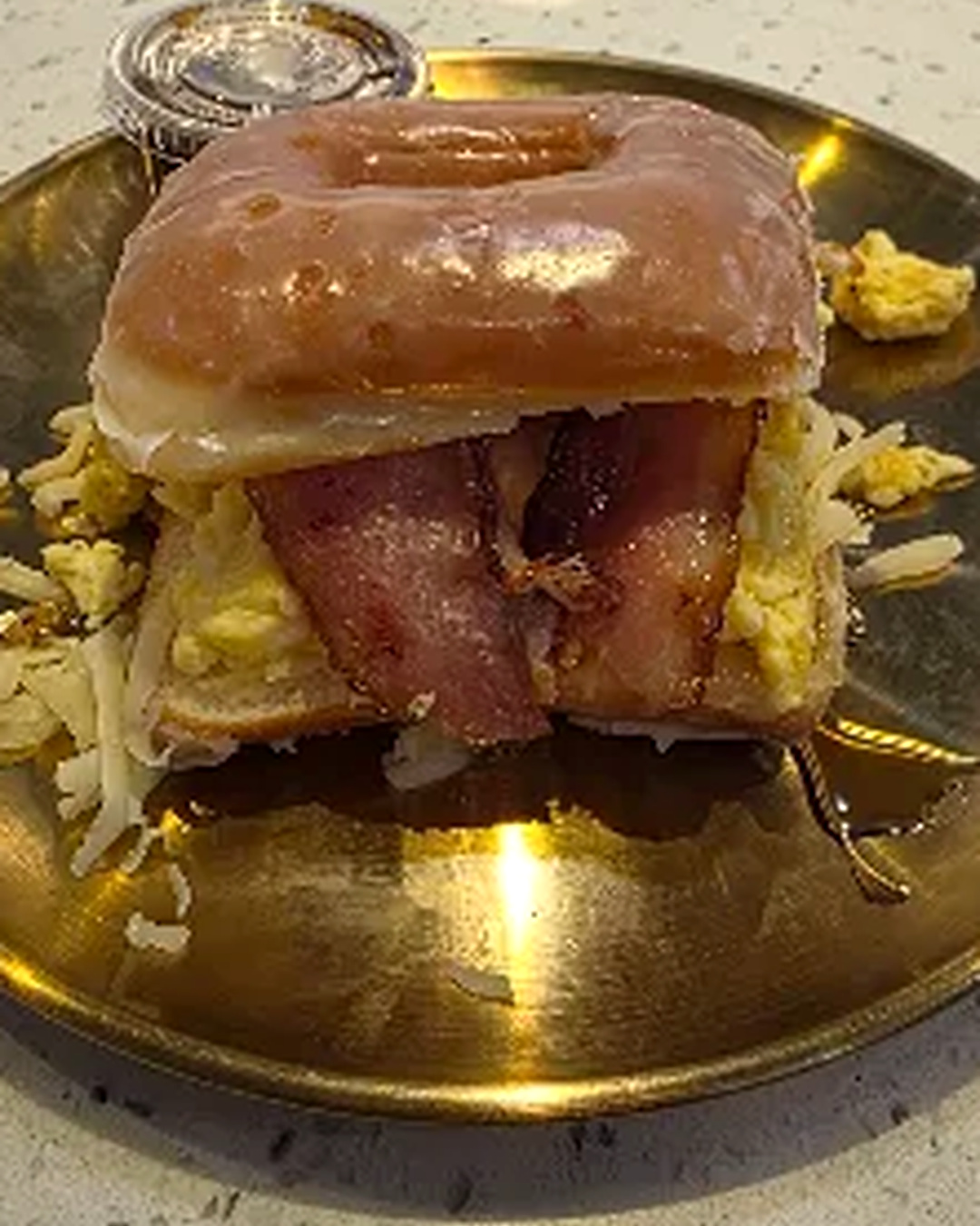 Donut Breakfast Sandwich at BubbleBrew