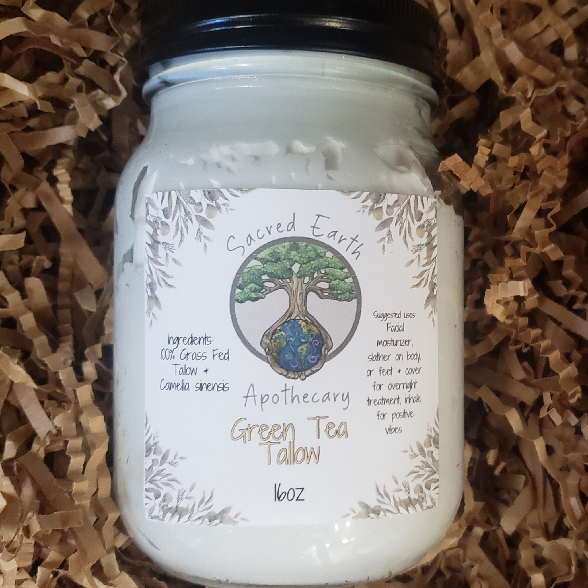 Sacred Earth Apothecary - 16oz Green Tea Tallow