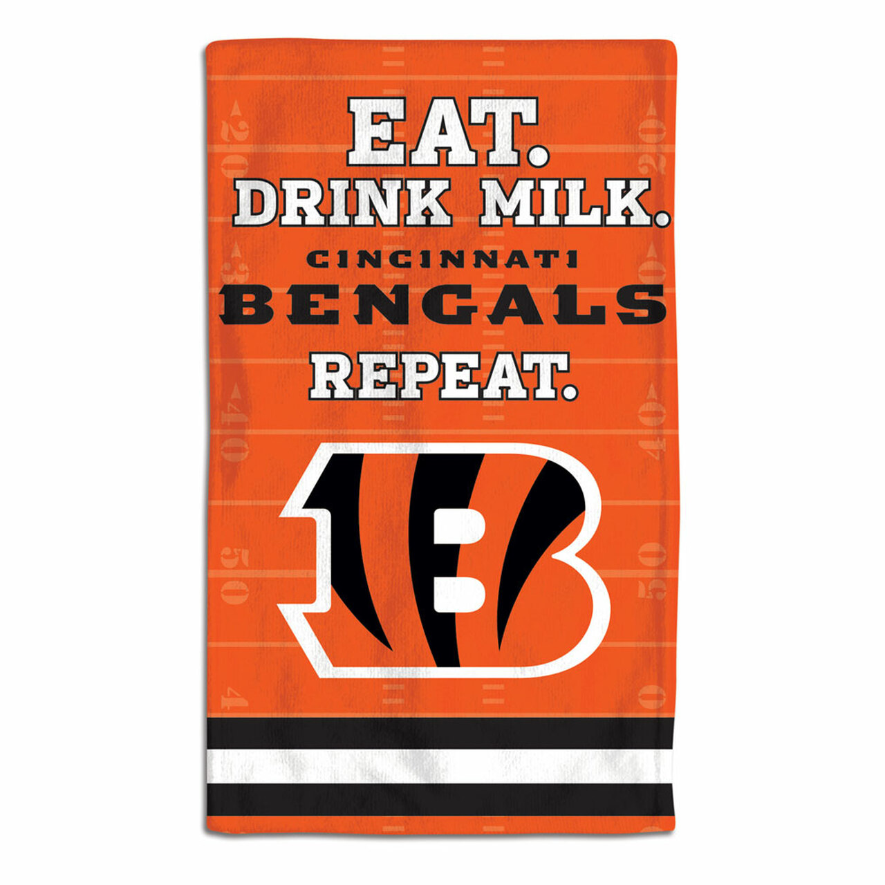 Cincinnati Bengals Baby Burp Cloth 10x17"
