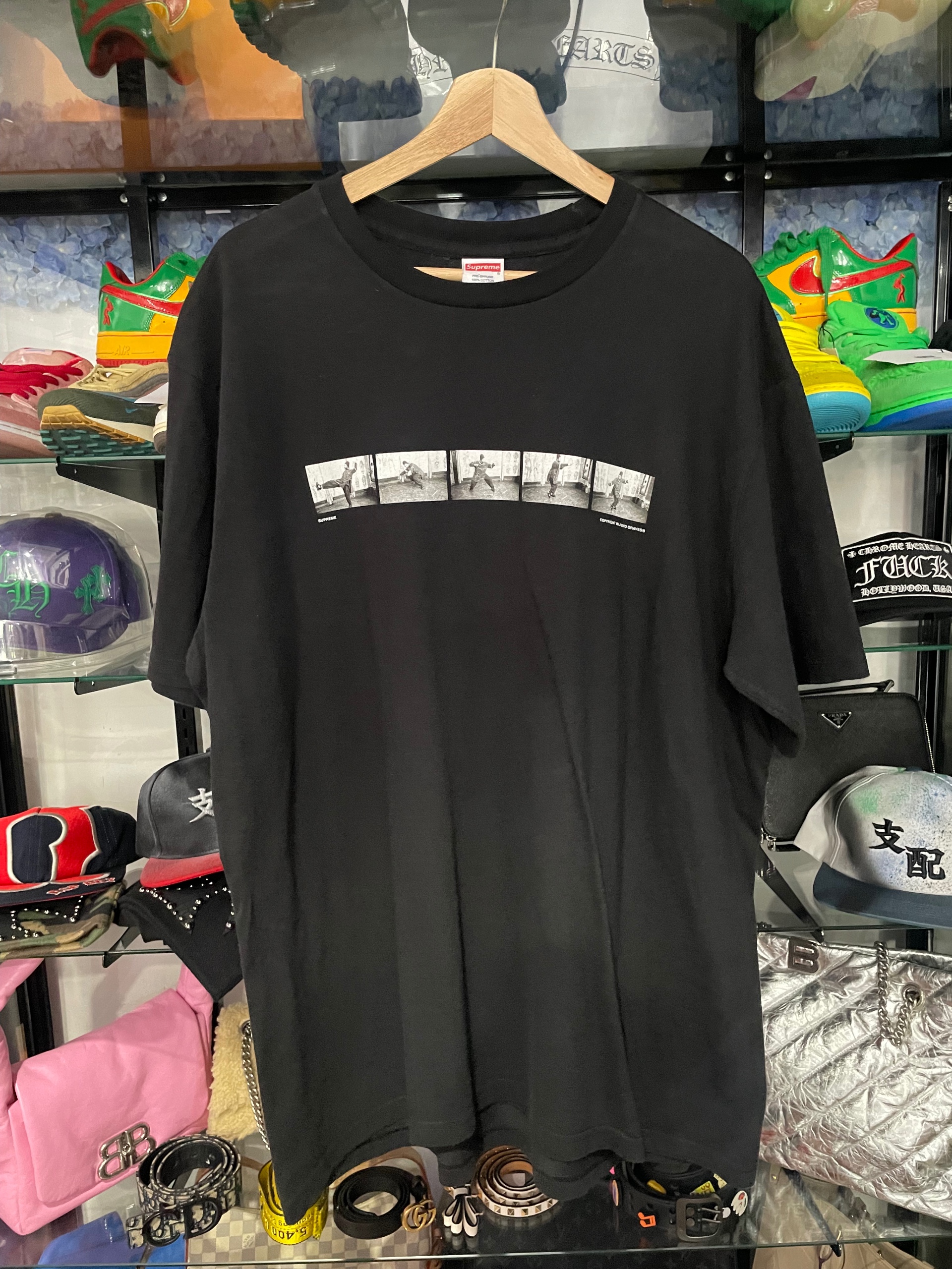 Supreme black t-shirt size XL (used)