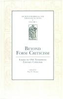 Cover of Beyond Form Criticism: Essays in Old Testament Literary Criticism (Sources for Biblical and Theological Study Old Testament Series) Vol. 2