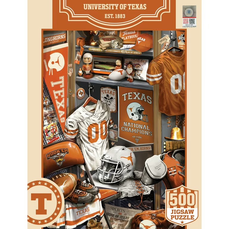 Texas Longhorns Lockeroom Puzzle 500 Piece