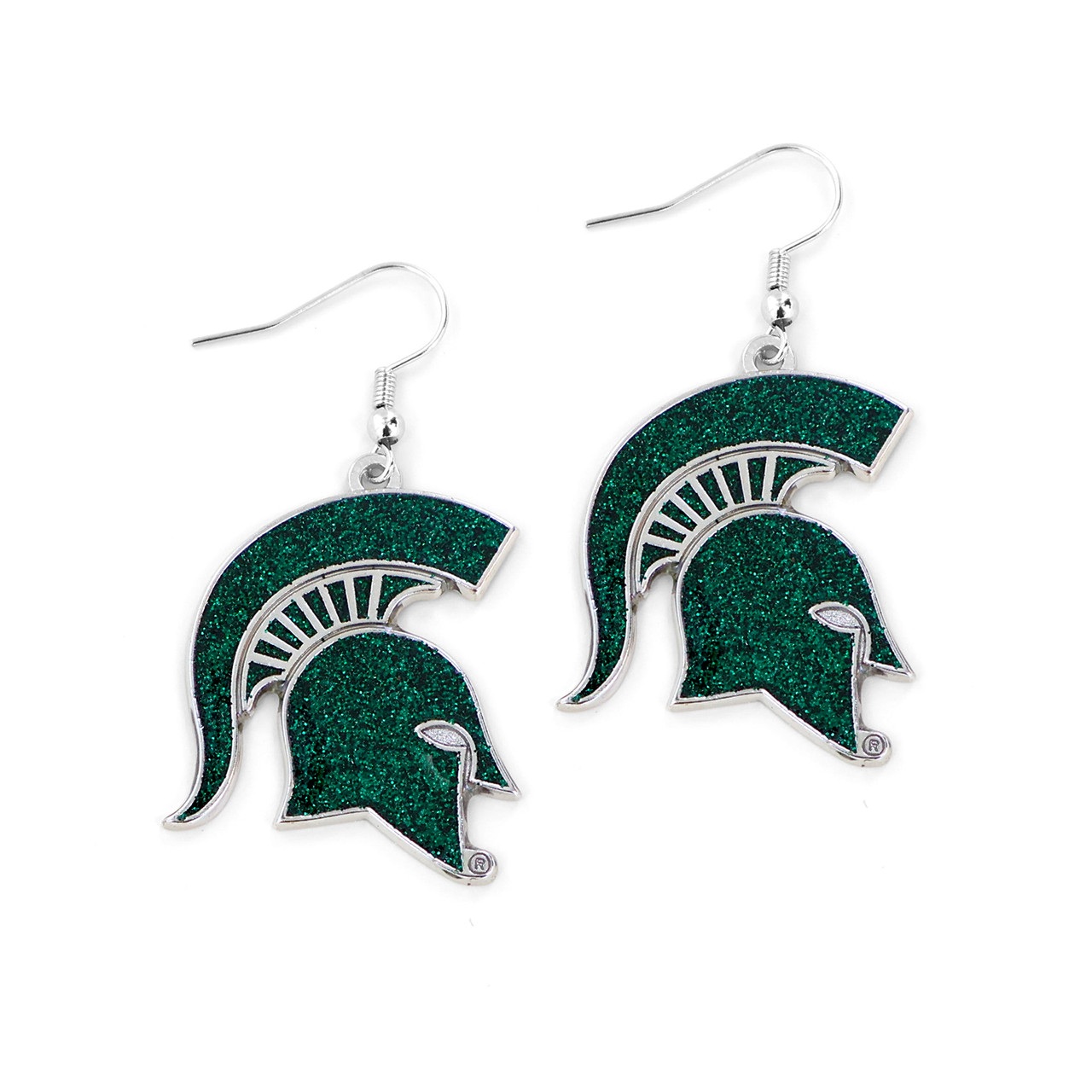 Michigan State Spartans Glitter Dazzle Earrings
