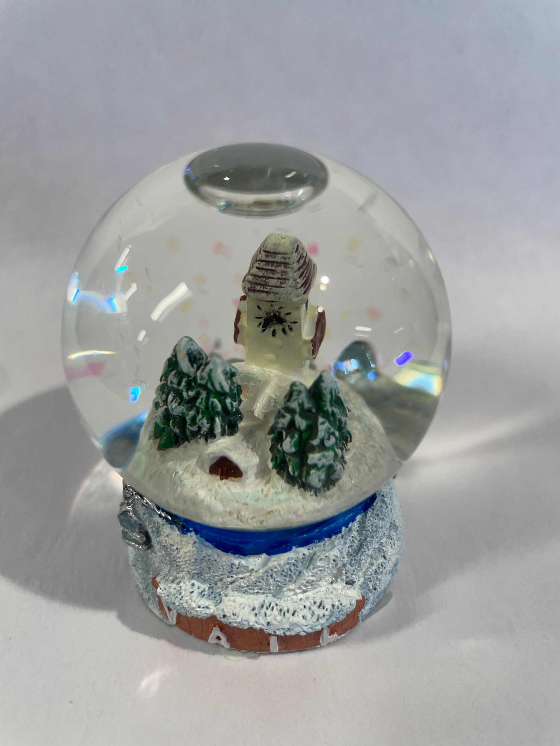 White Mini Vail Village Snowglobe