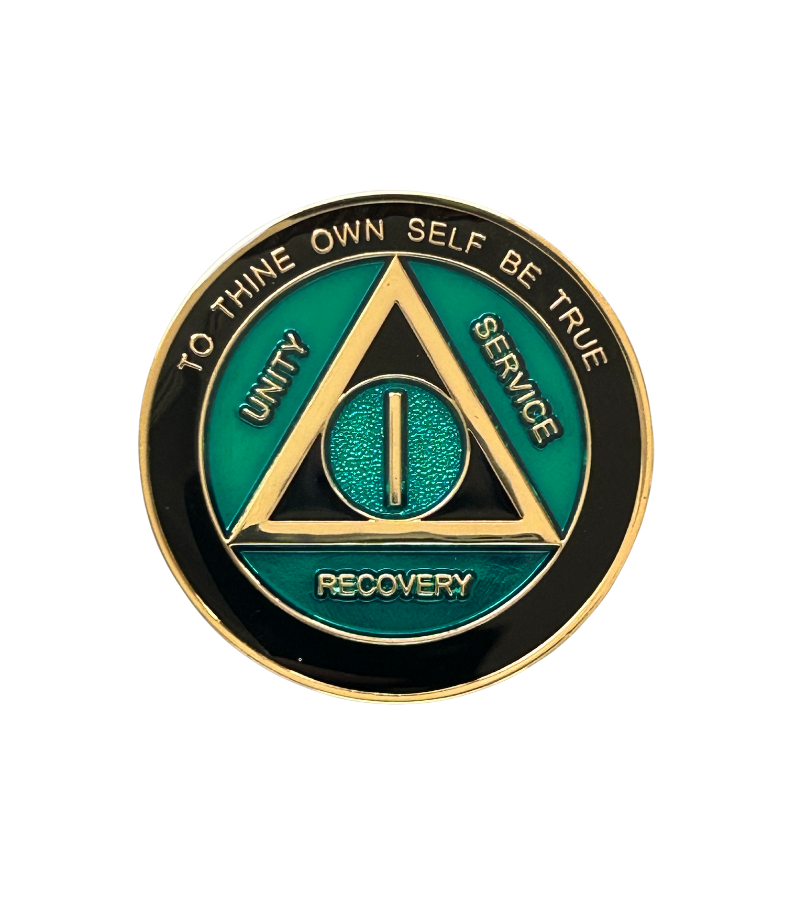 Teal Black and Gold Triplate