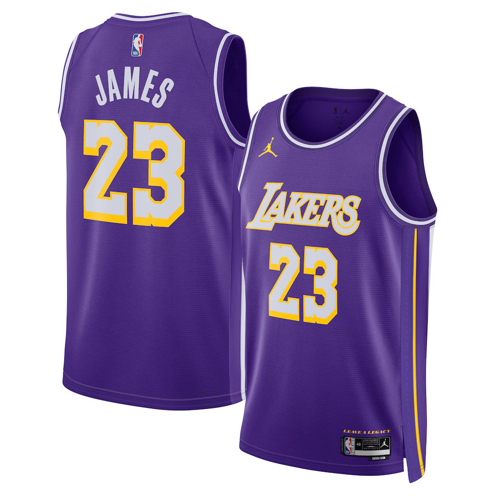 Los Angeles Lakers LeBron James #23 Jordan Brand Purple Swingman Jersey