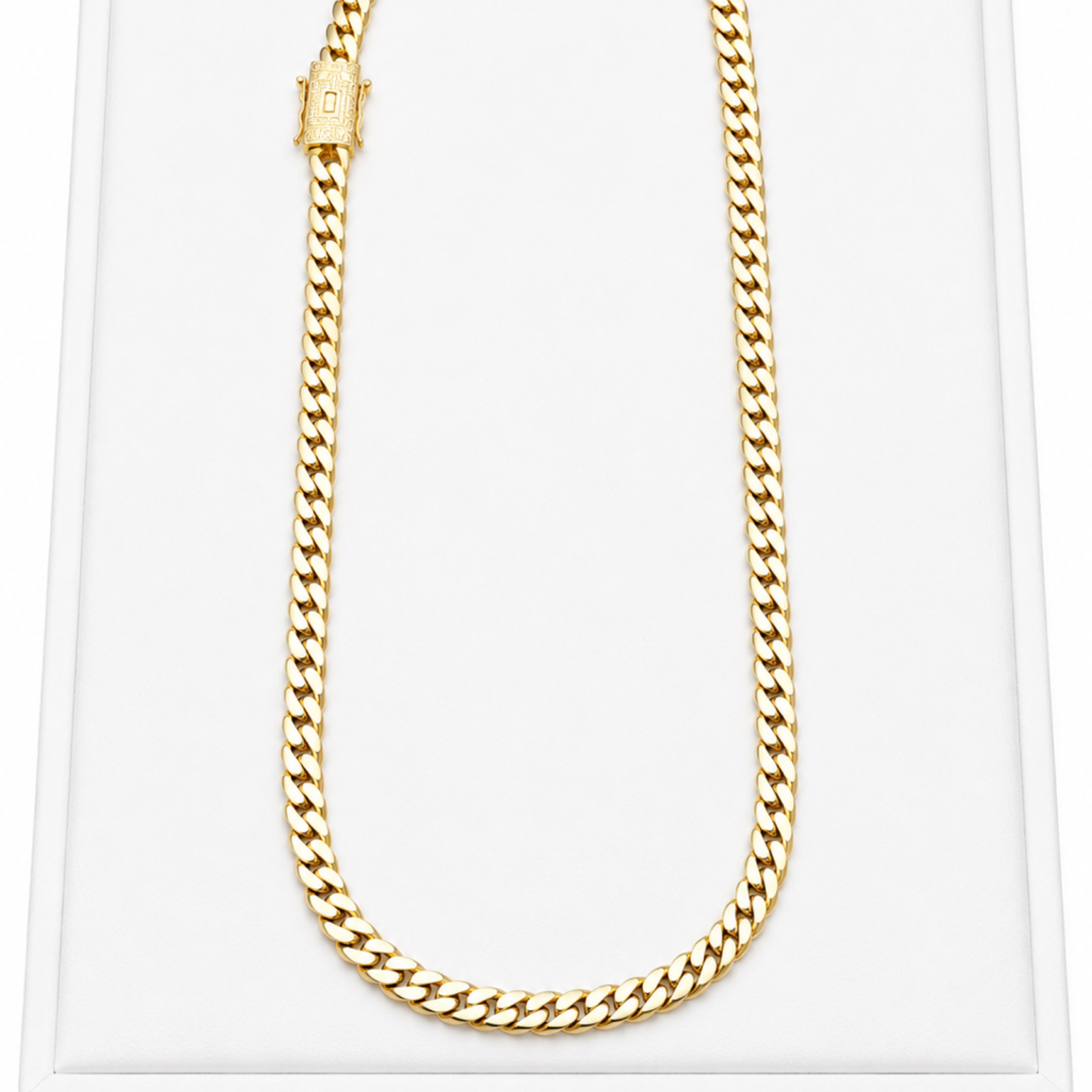 22” Iced Monaco Lock Cuban Chain / 8mm