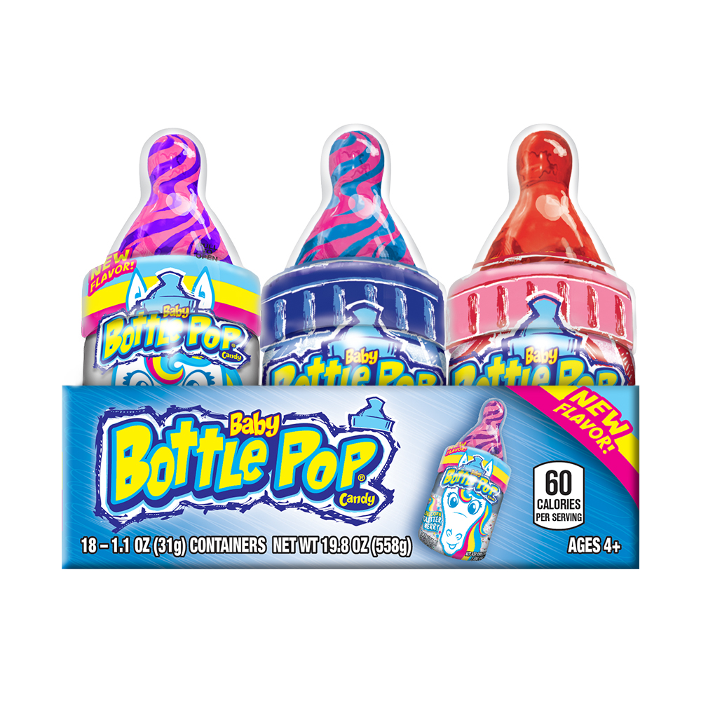 Topps Candy Baby Bottle Pop 0.85 oz 20 ct Tray