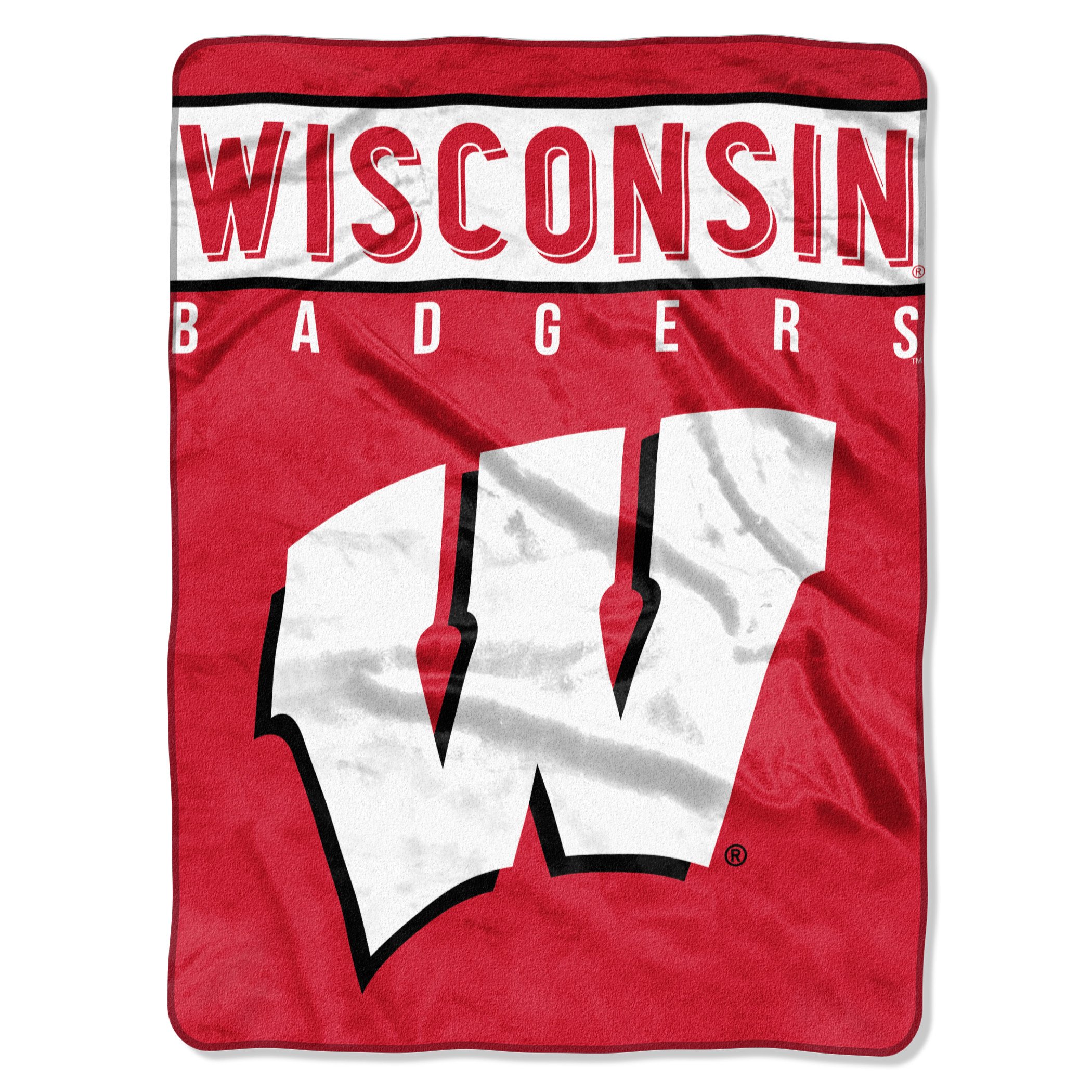 Wisconsin Badgers Raschel Basic Design Blanket 60x80"
