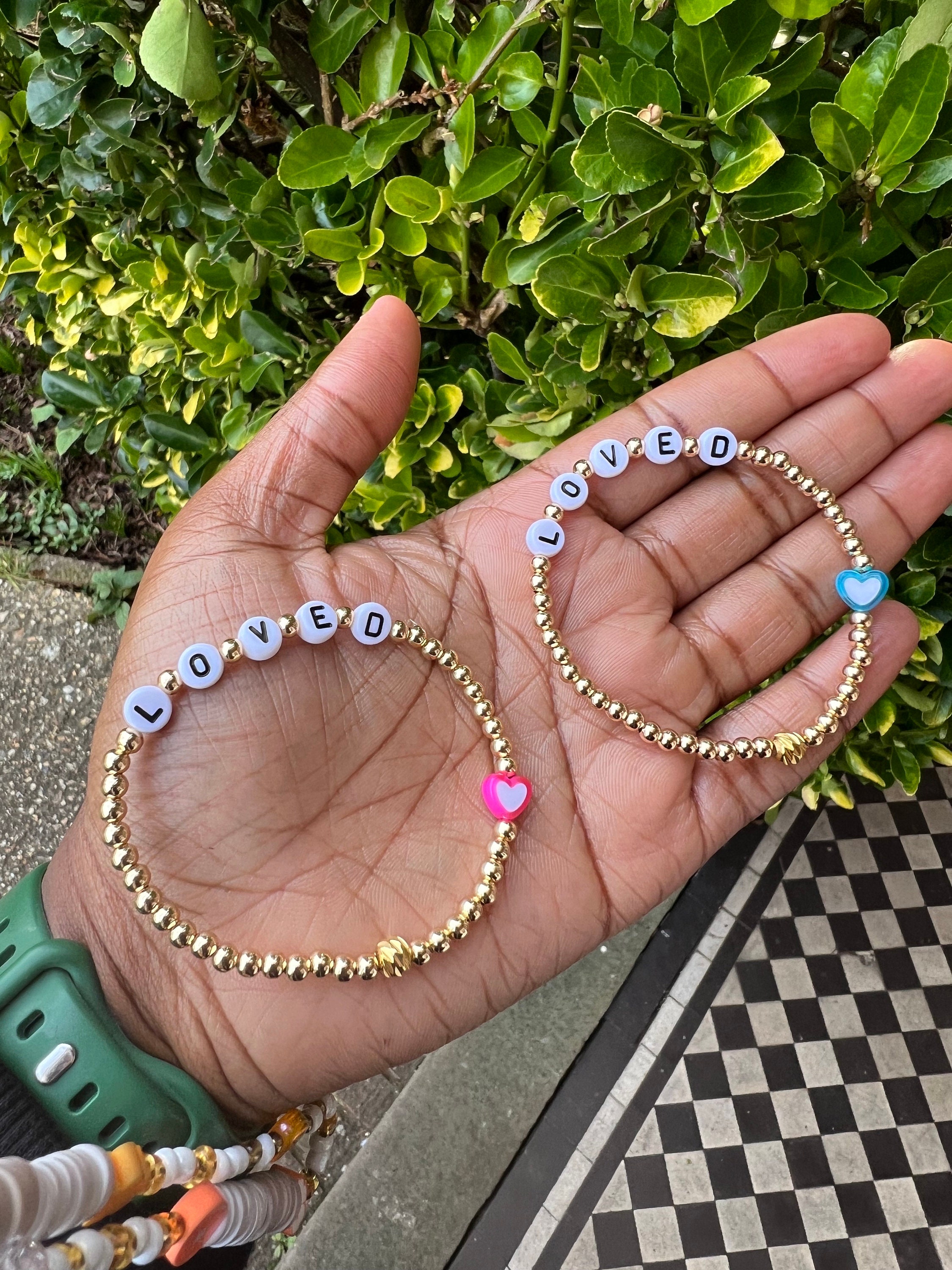 Personalized Beaded Name Bracelet: Custom Word Jewelry, Mother’s Day mama Gift view 7