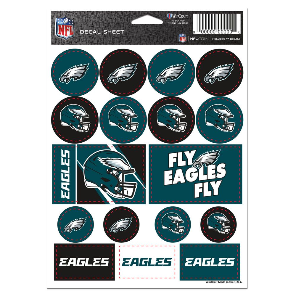 Philadelphia Eagles Vinyl Decal Sheet 5x7"