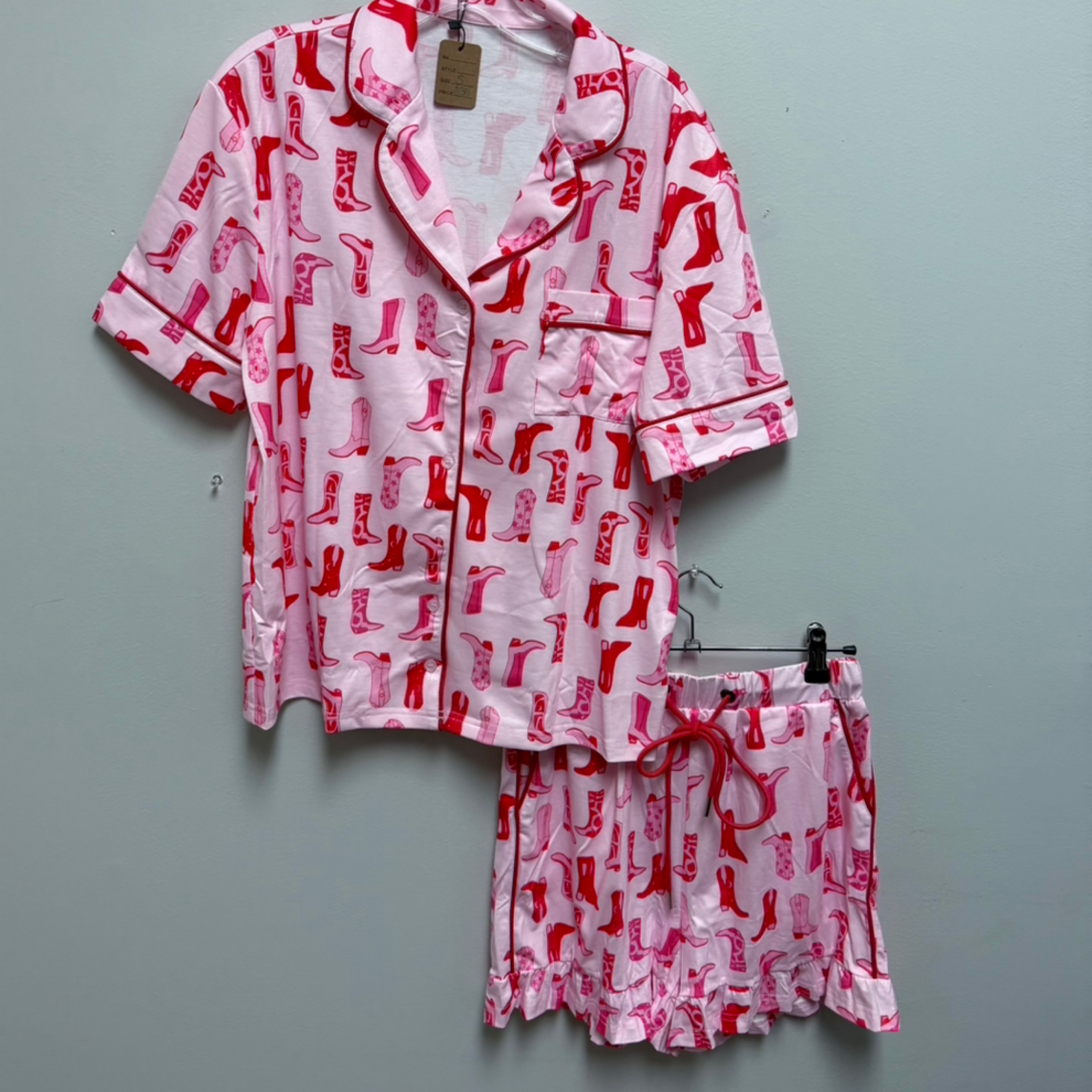 Pink western pj set — Bama Tan boutique, Tuscaloosa AL