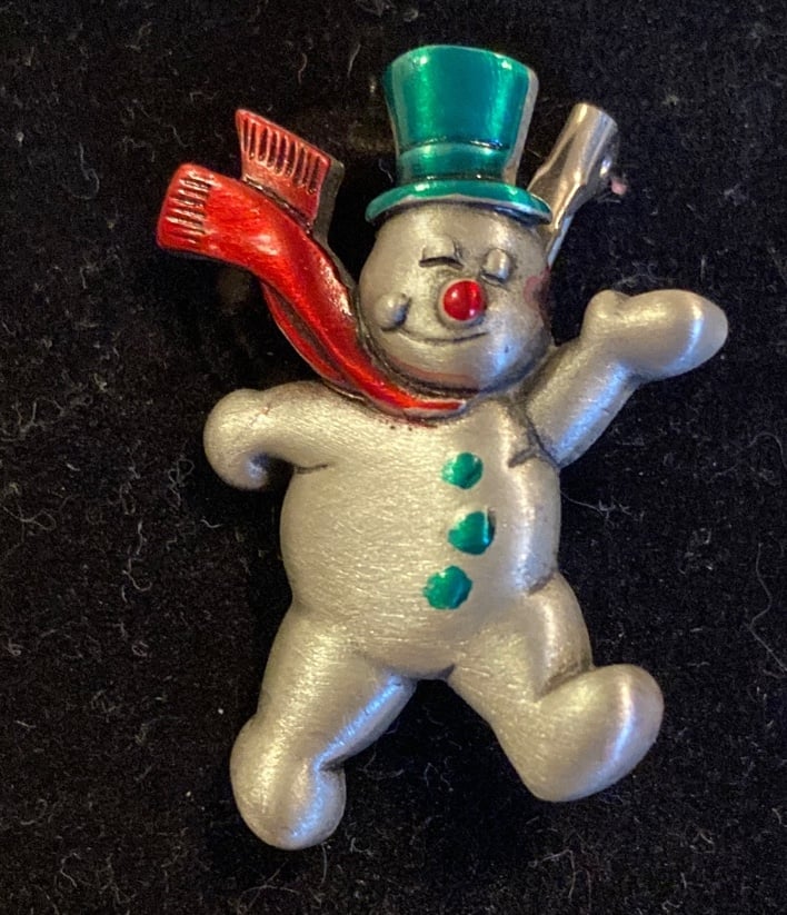 Vintage Snowman Pin
