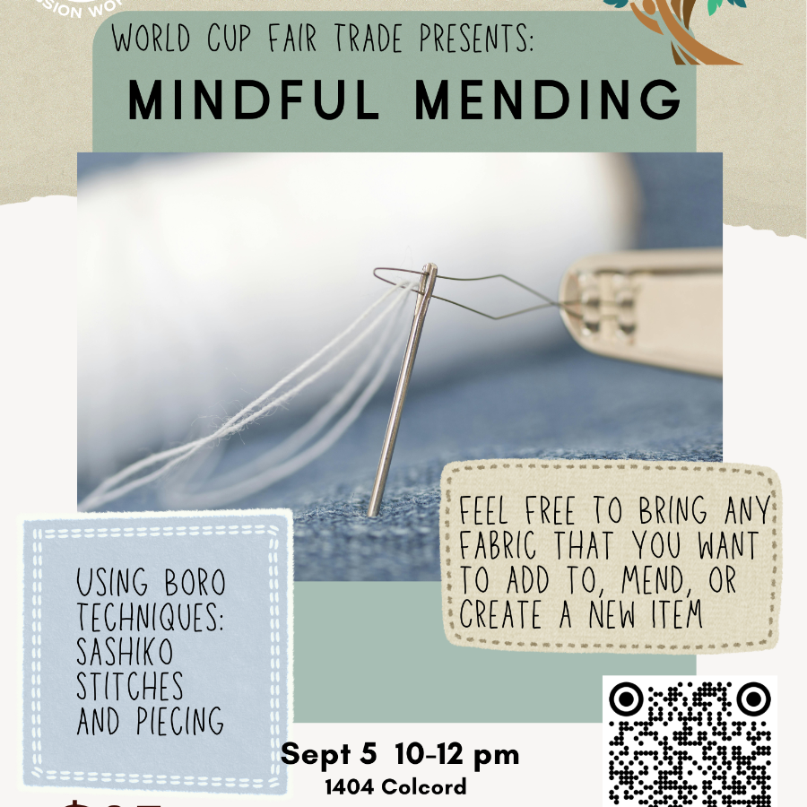 Fair Trade Workshop: Mindful Mending  - Sept 5 2026
