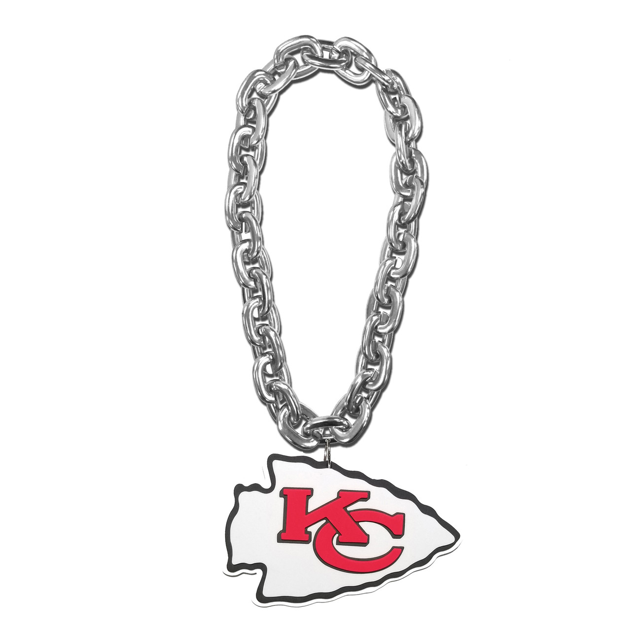 Kansas City Chiefs Silver Fan Chain