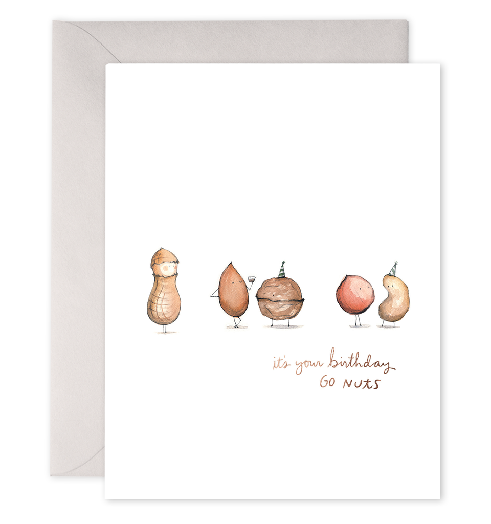 Go Nuts Birthday Card | Party Nuts Clever Bday Card - default