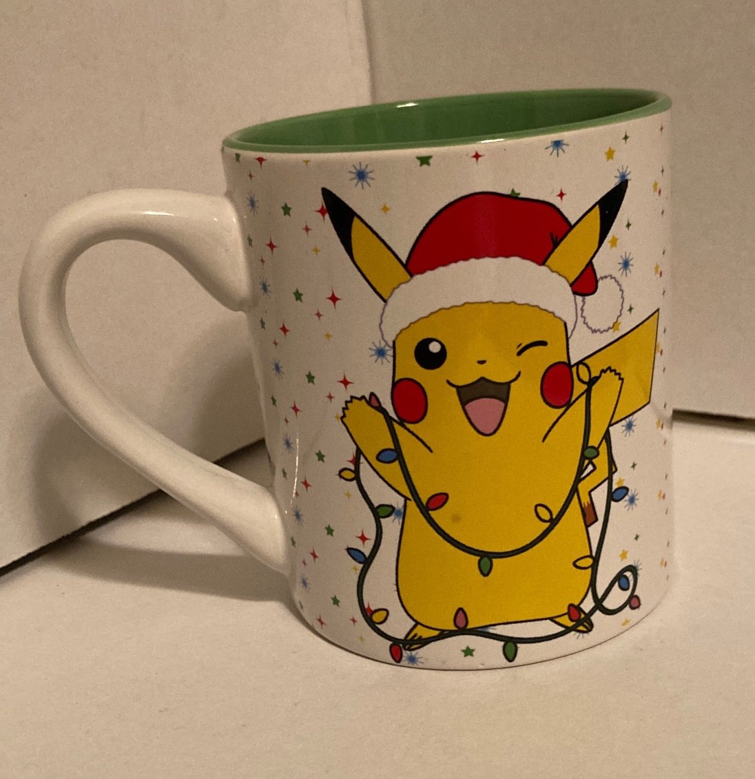 Pokemon Pikachu Holiday Christmas Lights Santa Coffee Mug Tea Cup Gift