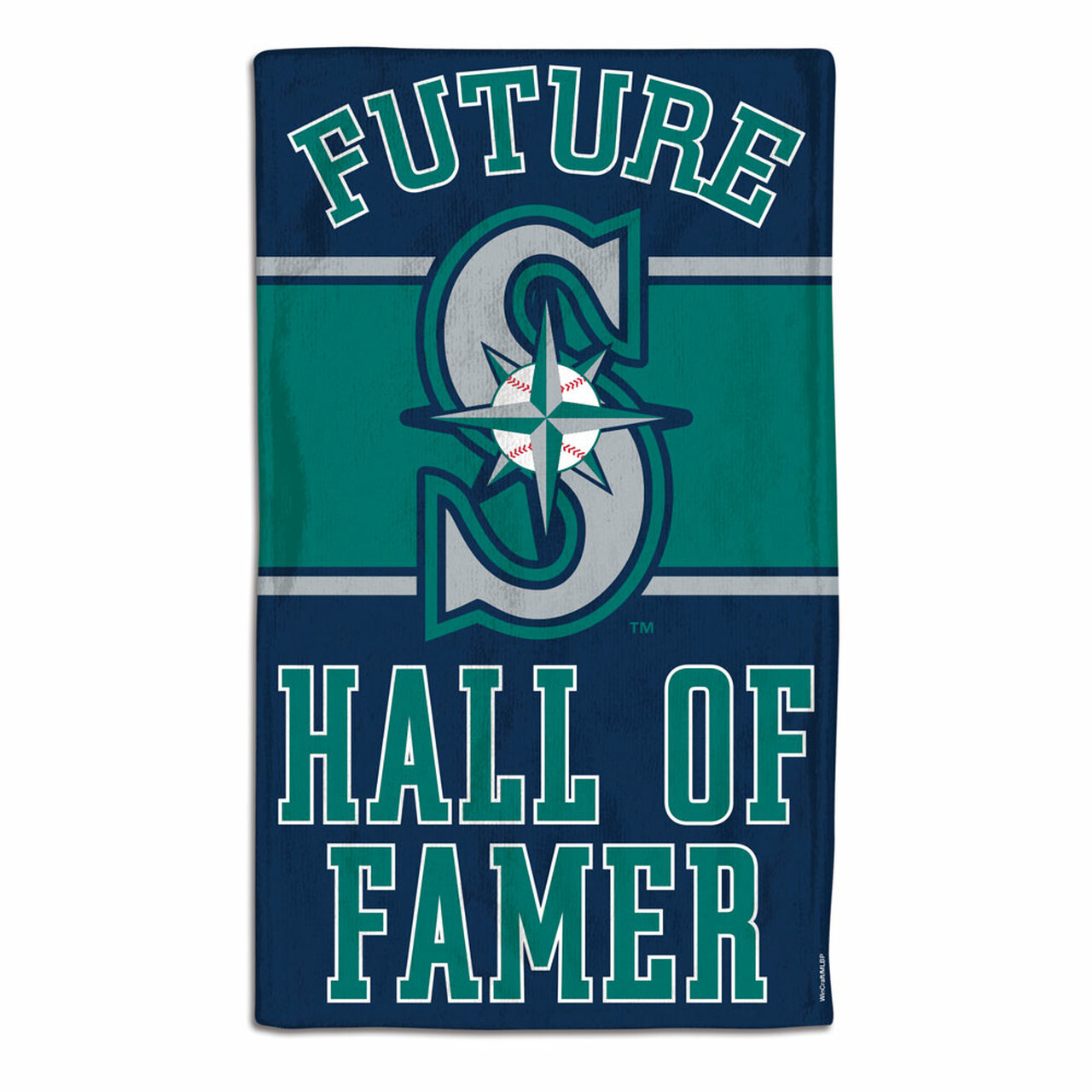 Seattle Mariners Baby Burp Cloth 10x17"