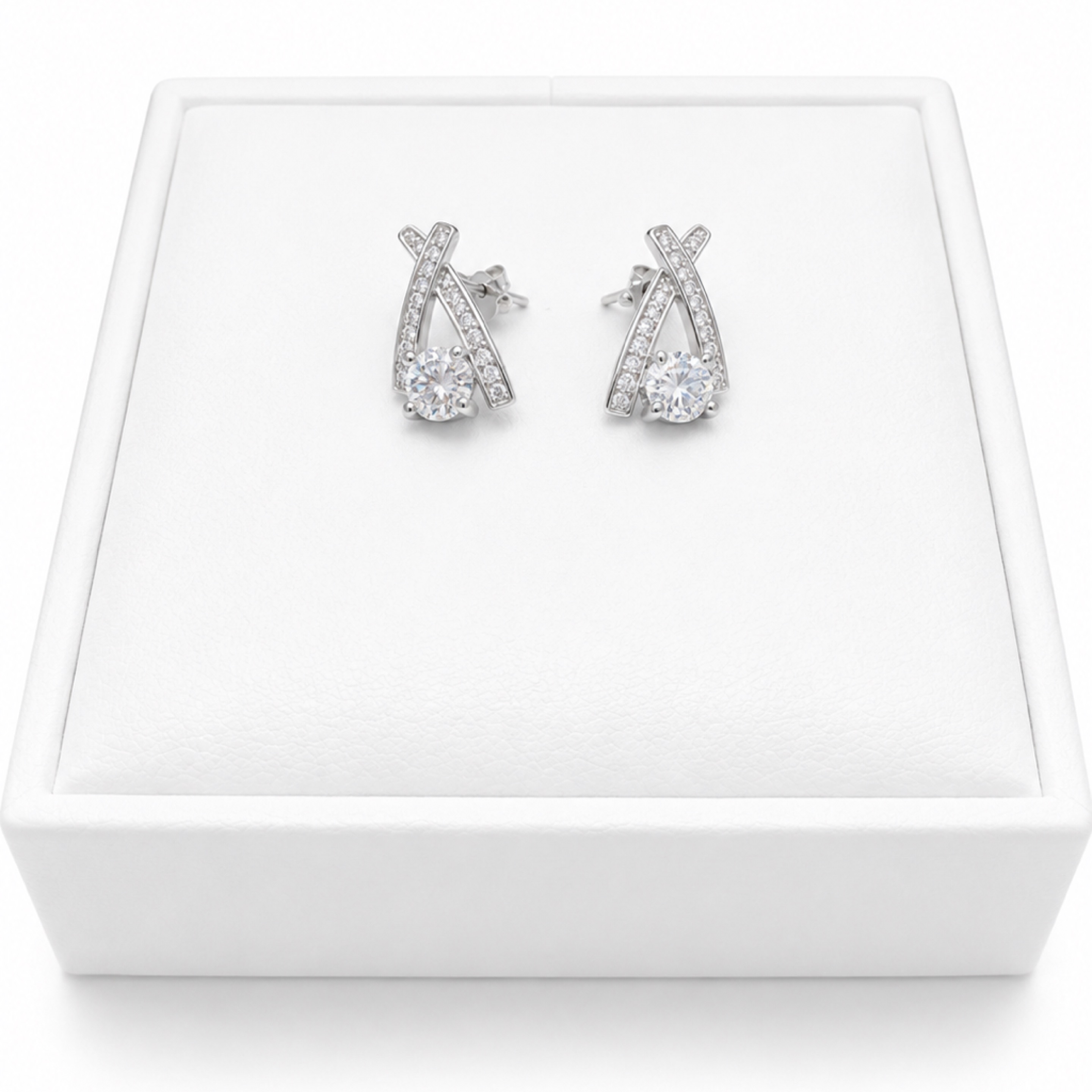 Moissanite Bow Earrings 