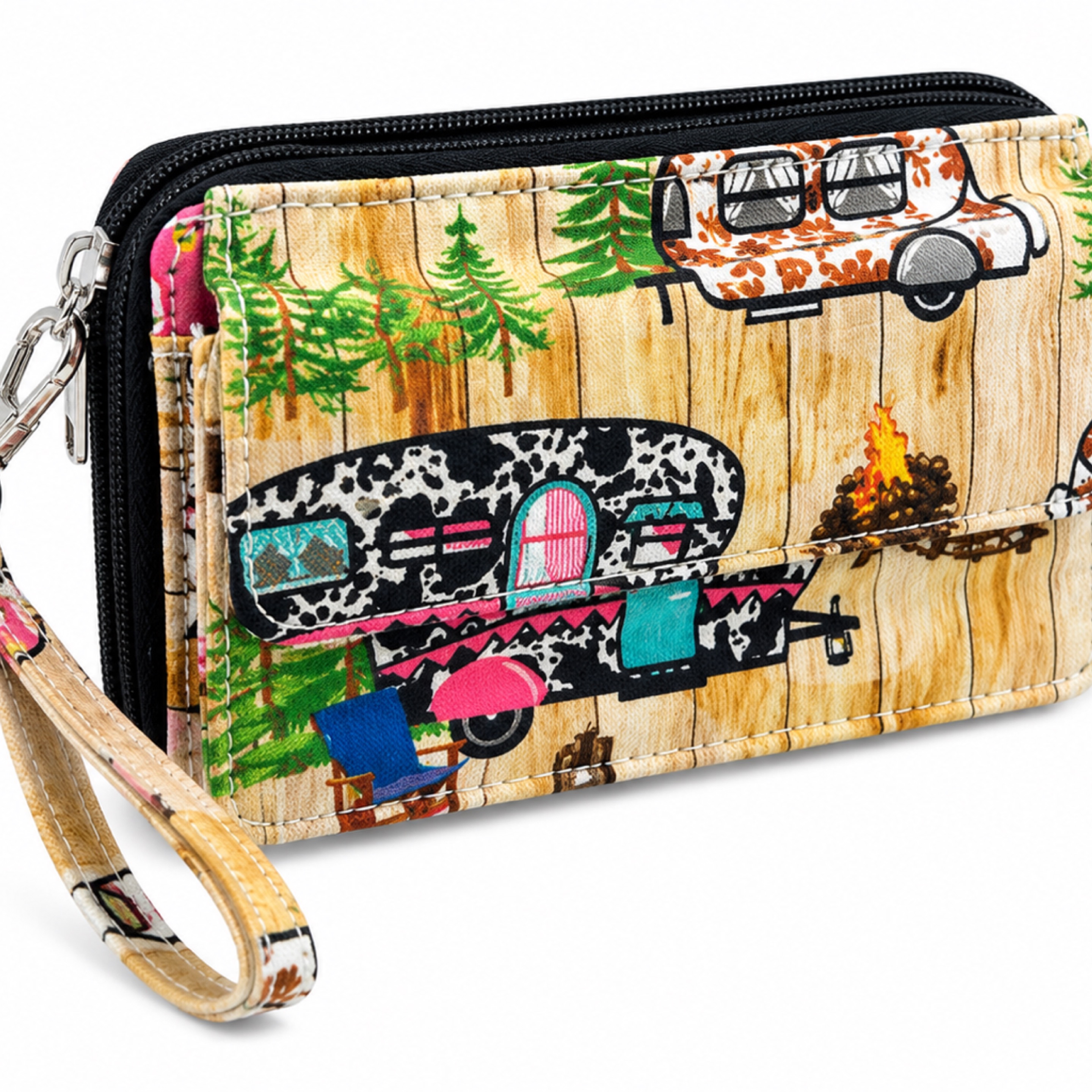 Camping Trailer Wristlet Wallet
