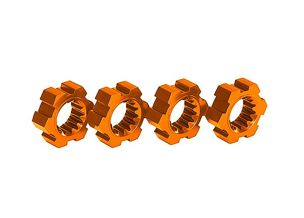 Wheel Hubs Hex Aluminum Orange 7756-Orng SL-4R5(3)