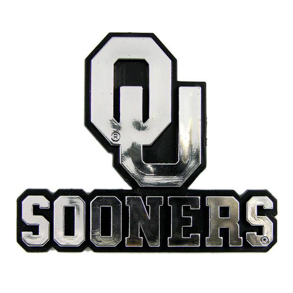 Oklahoma Sooners Silver Auto Emblem